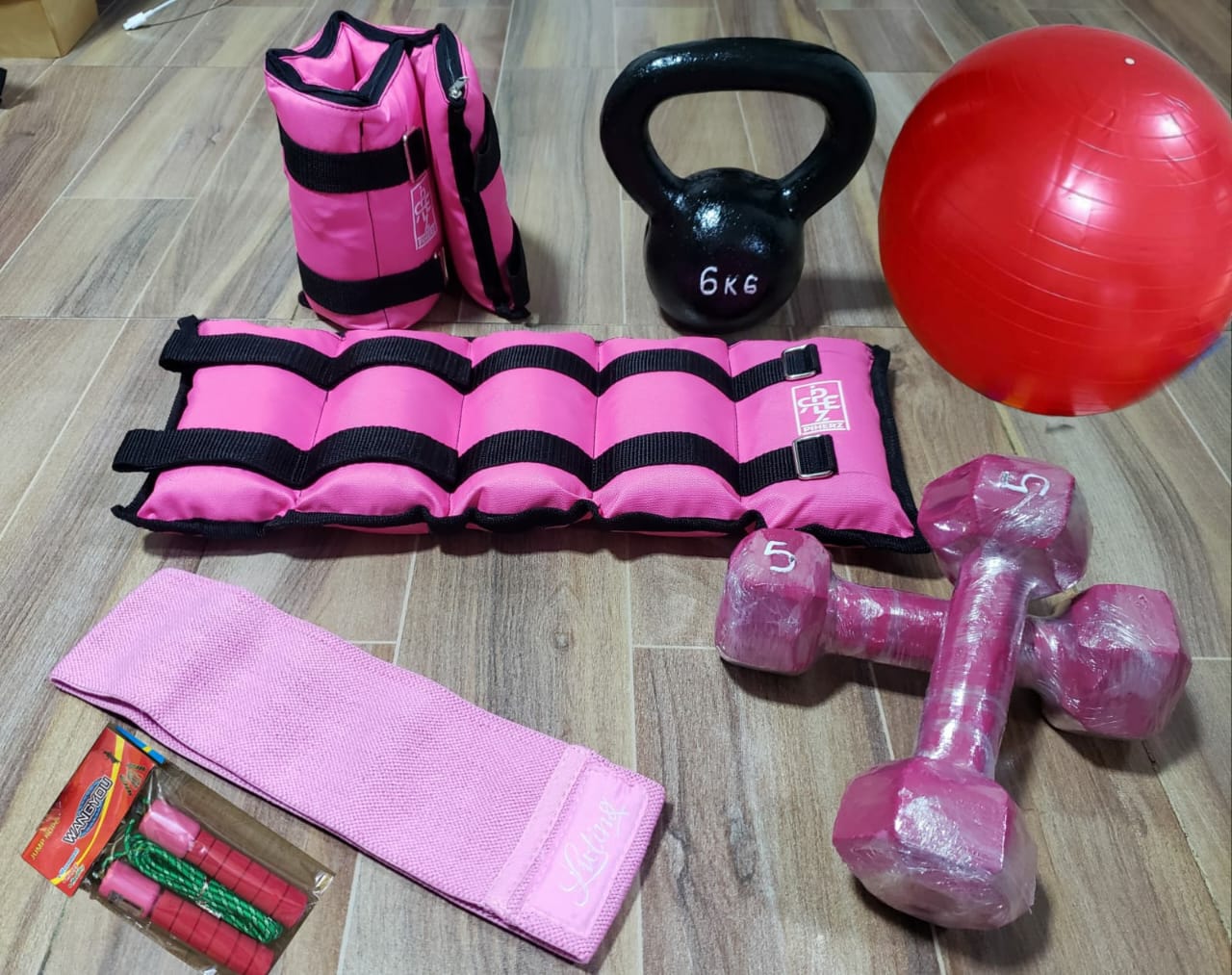Kit de fuerza + balón pilates + obsequio